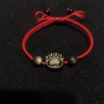 Buddha Stones Natural Silver Sheen Obsidian Gold Sheen Obsidian Cat Claw Soothing Braided Bracelet Bracelet BS Gold Sheen Obsidian(Wrist Circumference: 15-17cm) Cat Claw Red String