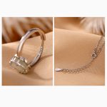 Buddha Stones 925 Sterling Silver Plated Gold Natural Hetian Jade Flower Luck Necklace Pendant Ring Set Bracelet Necklaces & Pendants BS 9