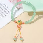 Buddha Stones Green Aventurine Luck Bead Tassel Bracelet Bracelet BS 6
