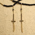 Buddha Stones Tibetan 108 Mala Beads Black Onyx Three-eyed Dzi Beads Protection Bracelet Mala Bracelet BS 8