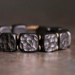 Buddha Stones Retro Ebony Wood Texture Style Copper Peace Balance Bracelet Bracelet BS 3