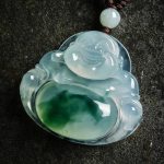 Buddha Stones Cyan Jade Luck Necklace Pendant Necklaces & Pendants BS 1