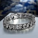 Buddha Stones Vintage Tang Dynasty Flower Design Carved Luck Bracelet Bracelet BS 1