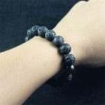 Buddha Stones Lava Rock Tiger Eye Stone Peace Healing Bracelet Bracelet BS 3