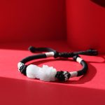 Buddha Stones Handmade Natural Jade PiXiu Luck Prosperity Braided String Bracelet Bracelet BS 4