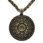 Six True Words Love Peace Flower Pattern Necklace (Extra 35% Off | USE CODE: FS35) Necklaces & Pendants BS 14