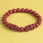 Buddha Stones Natural Double PiXiu Cinnabar Om Mani Padme Hum Wealth Luck Bead Bracelet Bracelet BS Pixiu Om Mani Padme Hum 8mm