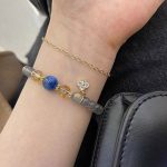 Buddha Stones Natural Moonstone Flower Chram Healing Beads Bracelet Bracelet BS 5