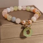Buddha Stones Morganite Peace Buckle Jade Confidence Bracelet 4