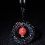 Buddha Stones FengShui Natural Rainbow Obsidian PiXiu Cinnabar Healing Necklace Pendant Necklaces & Pendants BS 7