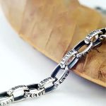 Buddha Stones Om Mani Padme Hum Double Dorje Copper Engraved Wisdom Bracelet Bracelet BS 12