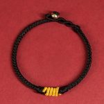 Buddha Stones Handcrafted King Kong Knot Luck Protection Braid Rope Bracelet Bracelet BS Black 19cm for Weight Range (90-100 kg)