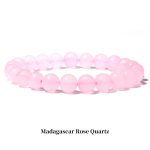 Buddha Stones Natural Stone Quartz Healing Beads Bracelet Bracelet BS 8mm Madagascar Rose Quartz