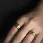 Buddha Stones Tibetan Simple Design Copper Brass Frosted Wealth Ring Ring BS 5
