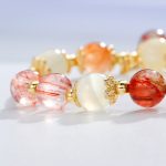 Buddha Stones Colorful Rutilated Quartz Cat Eye Zircon Auspiciousness Bead Bracelet Bracelet BS 6