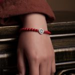 Buddha Stones 925 Sterling Silver Yin Yang Bagua Symbol Cinnabar String Concentration Bracelet Bracelet BS 17