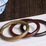 Buddha Stones Tibetan Small Leaf Red Sandalwood Ebony Green Sandalwood Protection Bracelet Bangle Bracelet BS 12