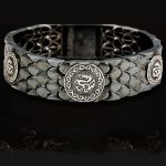 Buddha Stones 925 Sterling Silver Dragon Scales Luck Success Bracelet Bangle Bracelet Bangle BS 5