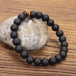 Buddha Stones 108 Mala Beads Frosted Stone Tiger Eye Balance Bracelet Necklace Pendant Bracelet Necklaces & Pendants BS 2