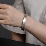 Buddha Stones 999 Sterling Silver Yin Yang Auspicious Clouds Balance Harmony Bracelet Bracelet Bangle BS 11