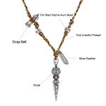 Buddha Stones Tibetan Handmade 925 Sterling Silver Dorje Vajra Om Mani Padme Hum Feather Strength Necklace Pendant Necklaces & Pendants BS 5