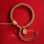 Buddha Stones Handmade Multicolored Tibetan Om Mani Padme Hum Ruyi Auspicious Charm Braided Bracelet Bracelet BS 10