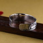 Buddha Stones 925 Sterling Silver Lotus Flower Calm Bracelet Adjustable Bangle Bracelet BS 11