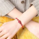 Buddha Stones Chinese Zodiac Natal Buddha Cinnabar Amulet Blessing String Bracelet Bracelet BS 18