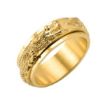 Buddha Stones Dragon Titanium Steel Stimulation Rotatable Ring (Extra 30% Off | USE CODE: FS30) Ring BS 12