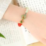 Buddha Stones Natural Cinnabar Jade Blessing Bracelet Bracelet BS 4