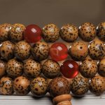 Buddha Stones 108 Mala Beads Bodhi Seed Red Agate Auspiciousness Bracelet Mala Bracelet BS 4