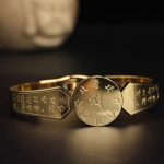 Buddha Stones Yin Yang Lotus Om Mani Padme Hum Mantra Titanium Steel Harmony Bracelet Bangle Bracelet Bangle BS Marici Mantra 56mm