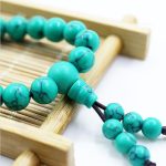 Buddha Stones Tibetan Turquoise Purification Necklace Mala Mala Bracelet BS 3