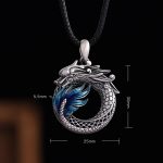 Buddha Stones 999 Sterling Silver Year Of The Dragon Auspicious Peace Buckle Carved Success Necklace Pendant Necklaces & Pendants BS 1