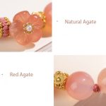 Buddha Stones Natural Gradient Agate Reincarnation Knot Peach Blossom Wealth Luck Handmade String Bracelet Bracelet BS 4