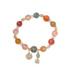 Buddha Stones Natural Multicolored Rutilated Quartz Eight-pointed Star Flower Wealth Bracelet Bracelet BS 5