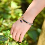 Buddha Stones Moonstone Lazurite Calm Healing Positive Bracelet Bracelet BS 3