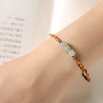 Buddha Stones Natural Olive Pit Bamboo Pattern Hetian Jade Beads Luck Bracelet 5