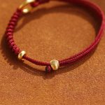 Buddha Stones Alloy Peace Buckle Luck Red String Bracelet Bracelet BS 11