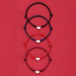 Buddha Stones 999 Sterling Silver Bean Design Luck Connection Handmade Braided Bracelet Bracelet BS 13