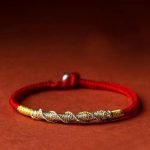 Buddha Stones 925 Sterling Silver Luck Strength Red String Protection Braid Bracelet Bracelet BS 5