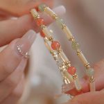Buddha Stones Tridacna Stone Red Agate Hetian Jade Blessing Bracelet Bracelet BS 10