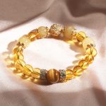 Buddha Stones Citrine Generosity Prosperity Beaded Bracelet Bracelet BS 2