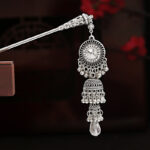 Buddha Stones Water Drop Lily of the Valley Flowers Tassels Confidence Hairpin Hairpin BS Bell