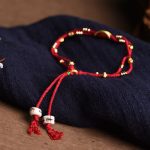 Buddha Stones Handmade Cinnabar Dumplings Design Luck Braided Red Rope Bracelet Bracelet BS 2
