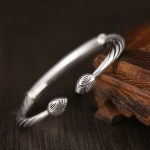 Buddha Stones Tibetan Om Mani Padme Hum Heart Sutra Purity Cuff Bracelet Bracelet Bangle BS 3