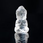 Buddha Stones Various Crystal Amethyst Pink Crystal White Crystal Citrine Buddha Carved Spiritual Healing Necklace Pendant Decoration Necklaces & Pendants BS White Crystal Decoration 1.4*2.6cm