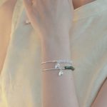 Buddha Stones 925 Sterling Silver Peridot Bamboo Pattern Luck Bracelet Bracelet BS 11