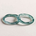Buddha Stones Natural Jade Bamboo Prosperity Abundance Ring Ring BS 14