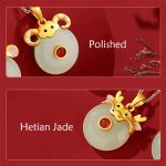 Buddha Stones 925 Sterling Silver Hetian Jade Chinese Zodiac Year of the Dragon Red Agate Luck Protection Necklace Pendant Necklaces & Pendants BS 24